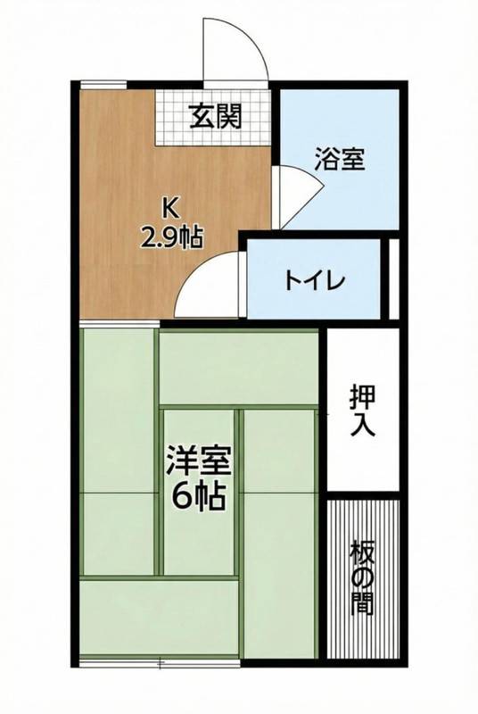 マミーハイツ 206号室 間取り図