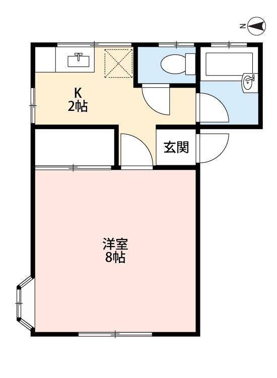 コーポサン 201号室 間取り図